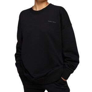OUTDOOR VOICES Black Pickup Sweatshirt Cotton Oversized Long Sleeve Crew Size XS